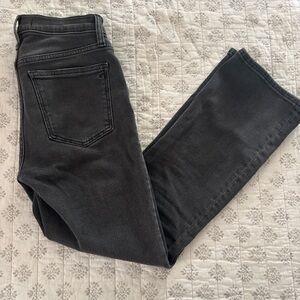 Madewell Mid-Rise Cropped Kick Out Jeans in Black